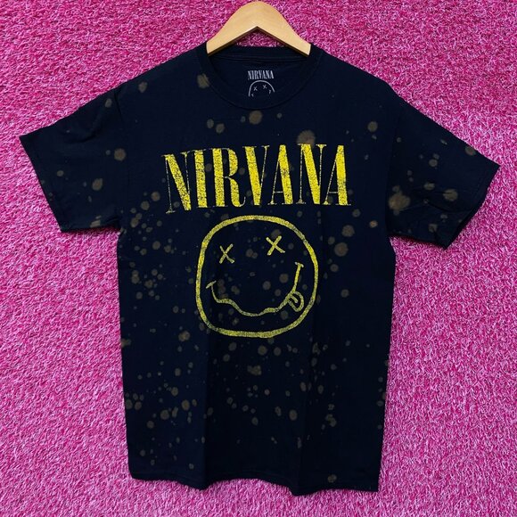 Nirvana Nevermind Bleach Dye Grunge Rock Tshirt size Medium - Picture 1 of 4